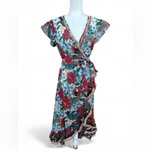 Floral Wrap Maxi Dress